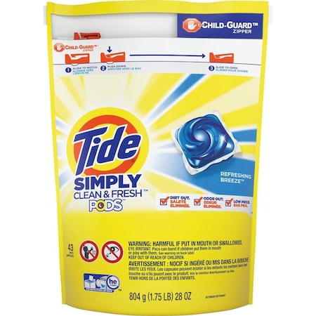 Tide Simply Clean & Fresh 28 Oz. 43 Load High Efficiency Pod Laundry Detergent 3700075230